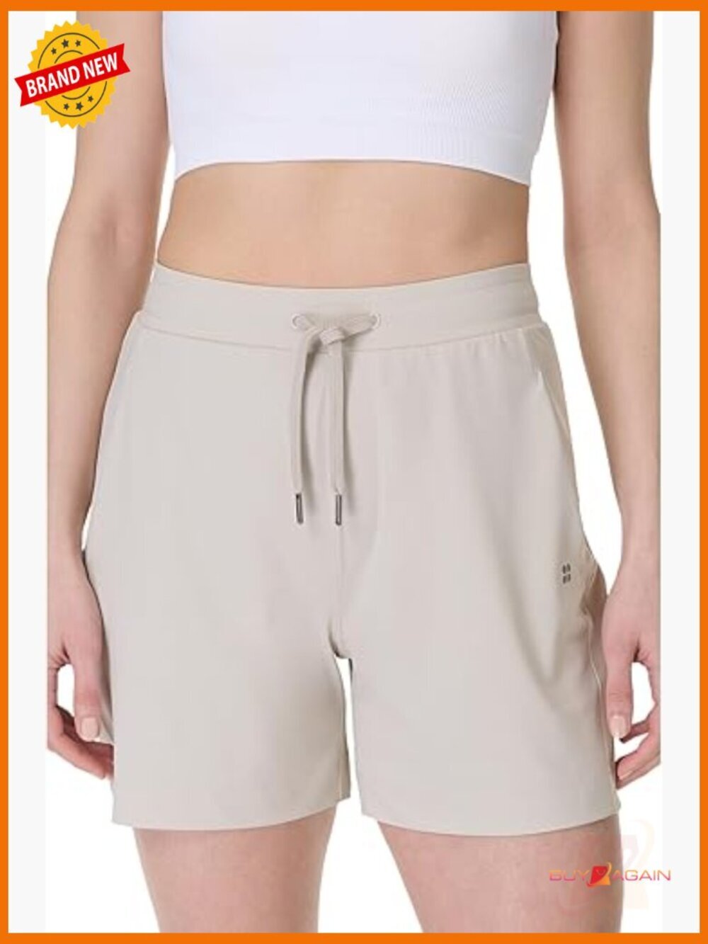 High Rise Casual Athletic Workout Shorts - 5.5" Inseam, Drawstring